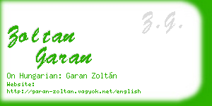 zoltan garan business card